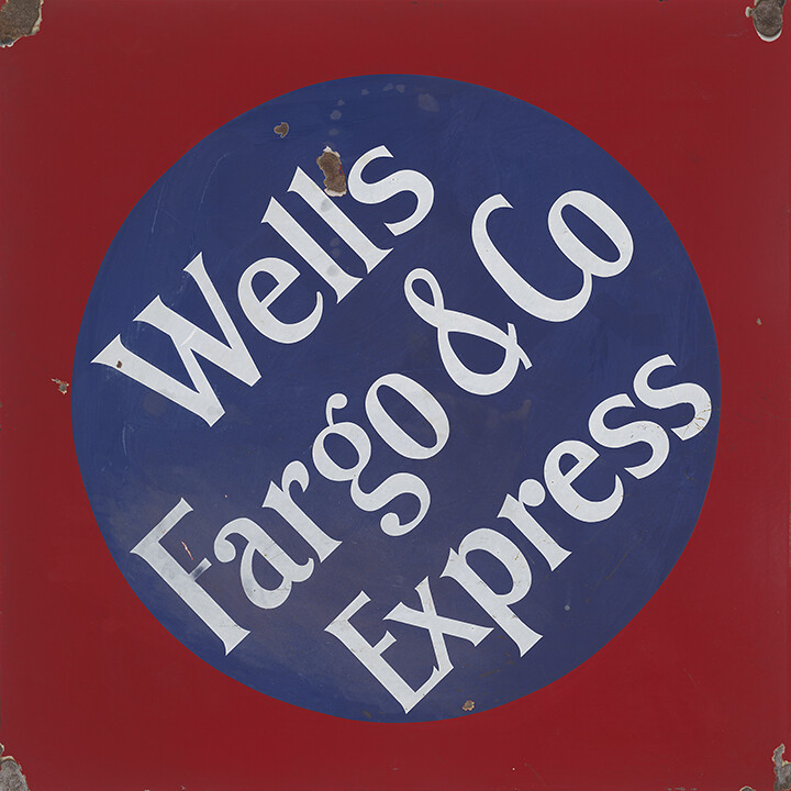 WELLS FARGO & COMPANY EXPRESS ADVERTISING METAL SIGN