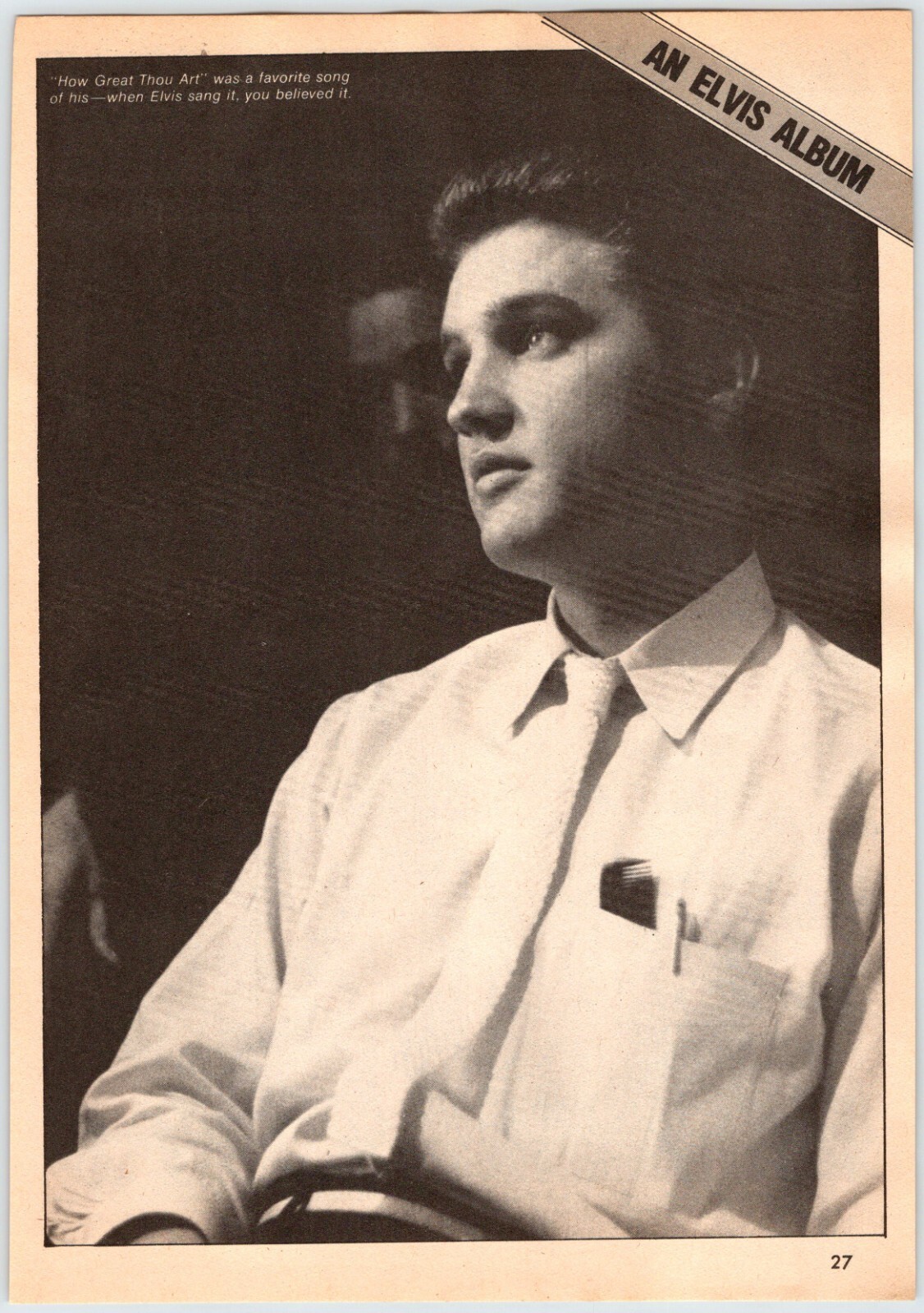 ELVIS PRESLEY 8″ X 11″ Magazine Page Clipping 1970’s M72