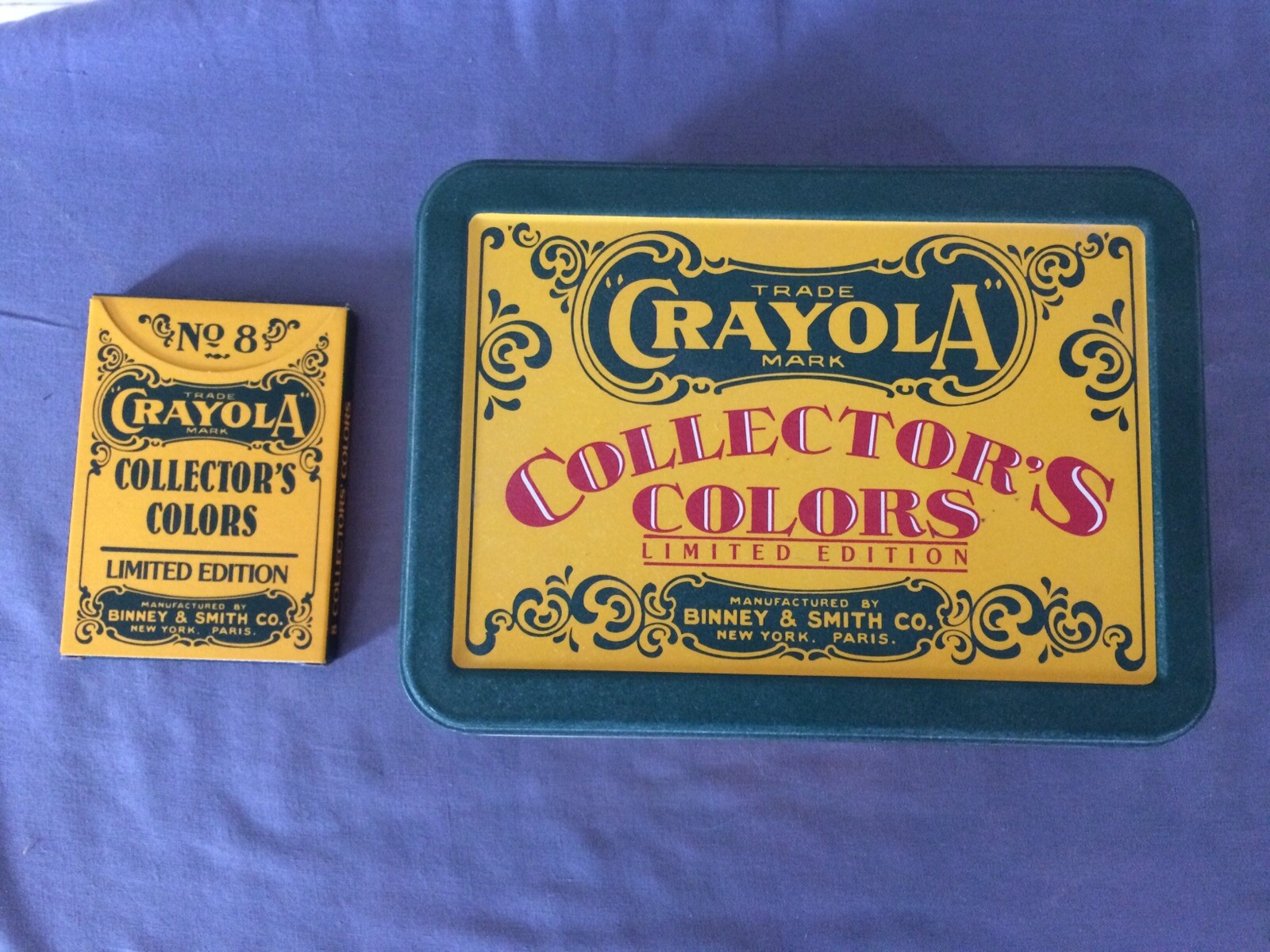 Vintage Crayola Collectors Colors Limited Edition, Tin with Crayons, 1991