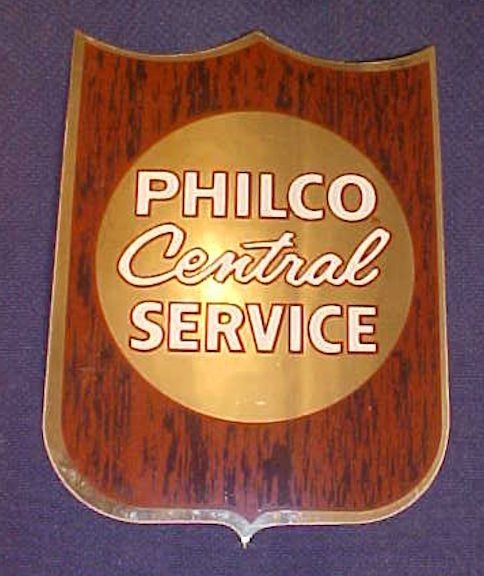 Vintage NOS Philco Central Service Sticker Sign Small Size