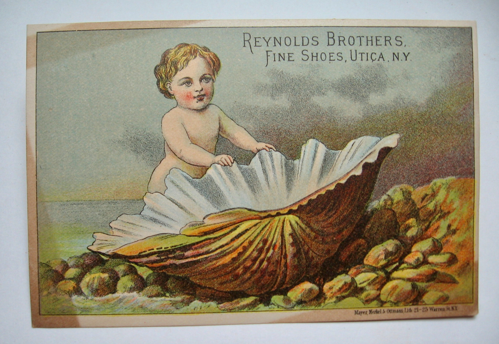 1880’s Era Reynolds Bros. Shoes, Utica, Trade Card (No. 3) w/Adams Dealer Name