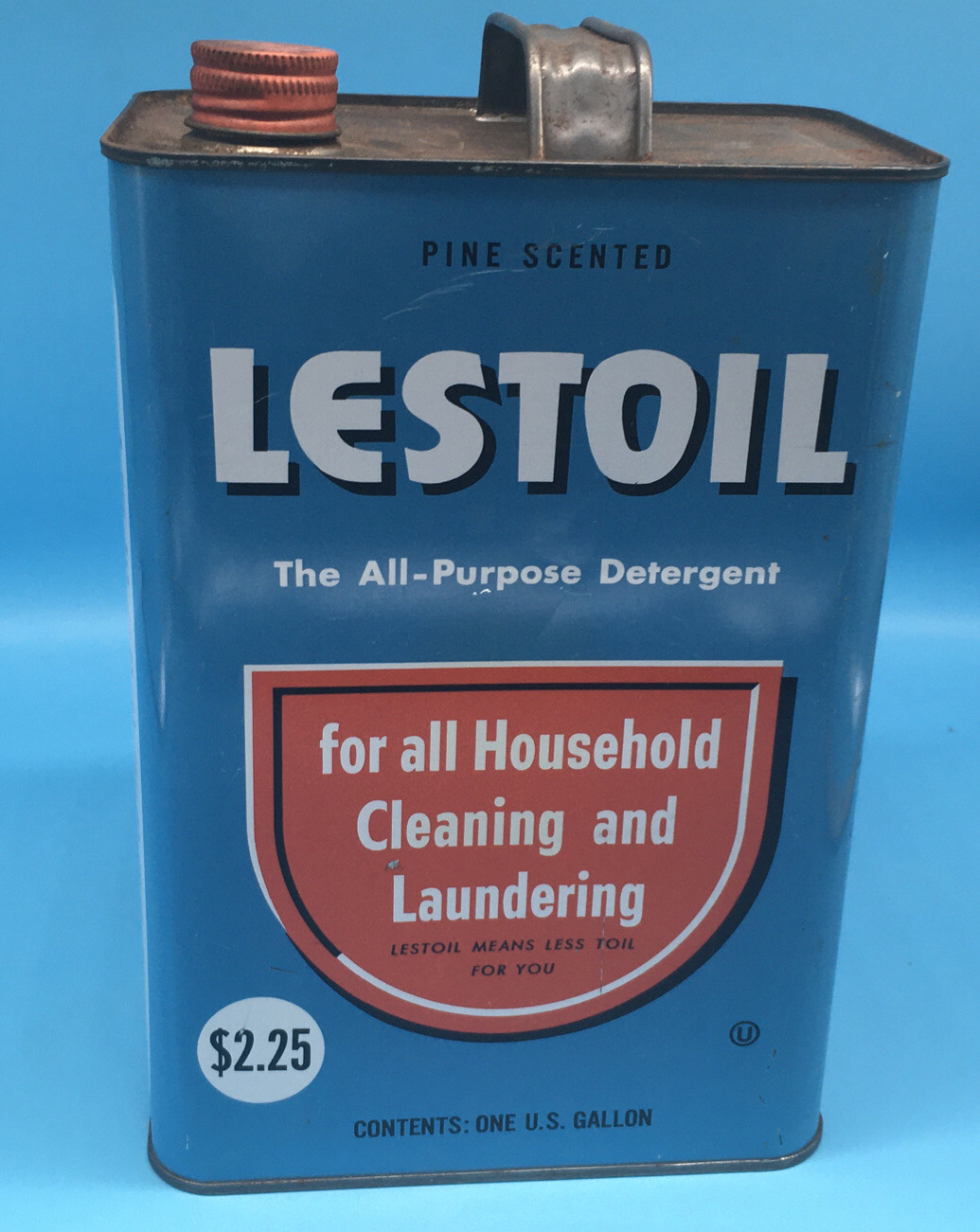 Old Antique Vintage LESTOIL Brand Tin Can empty