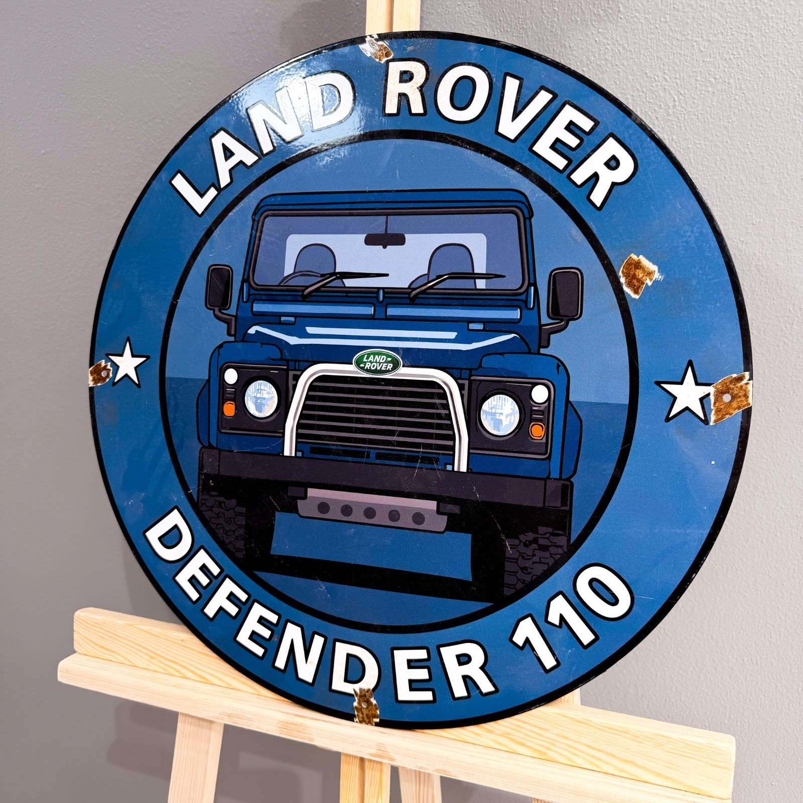 Land Rover Defender 110 Rusty Metal Sign – Garage Decor – 50 cm (19.7”)