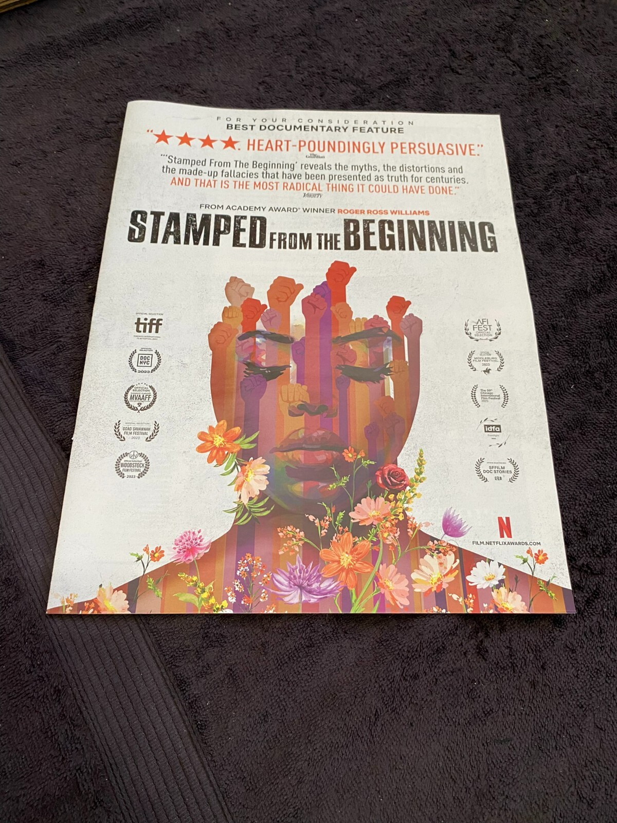 STAMPED FROM THE BEGINNING 2024 Oscar ad for Best Documentary Feature