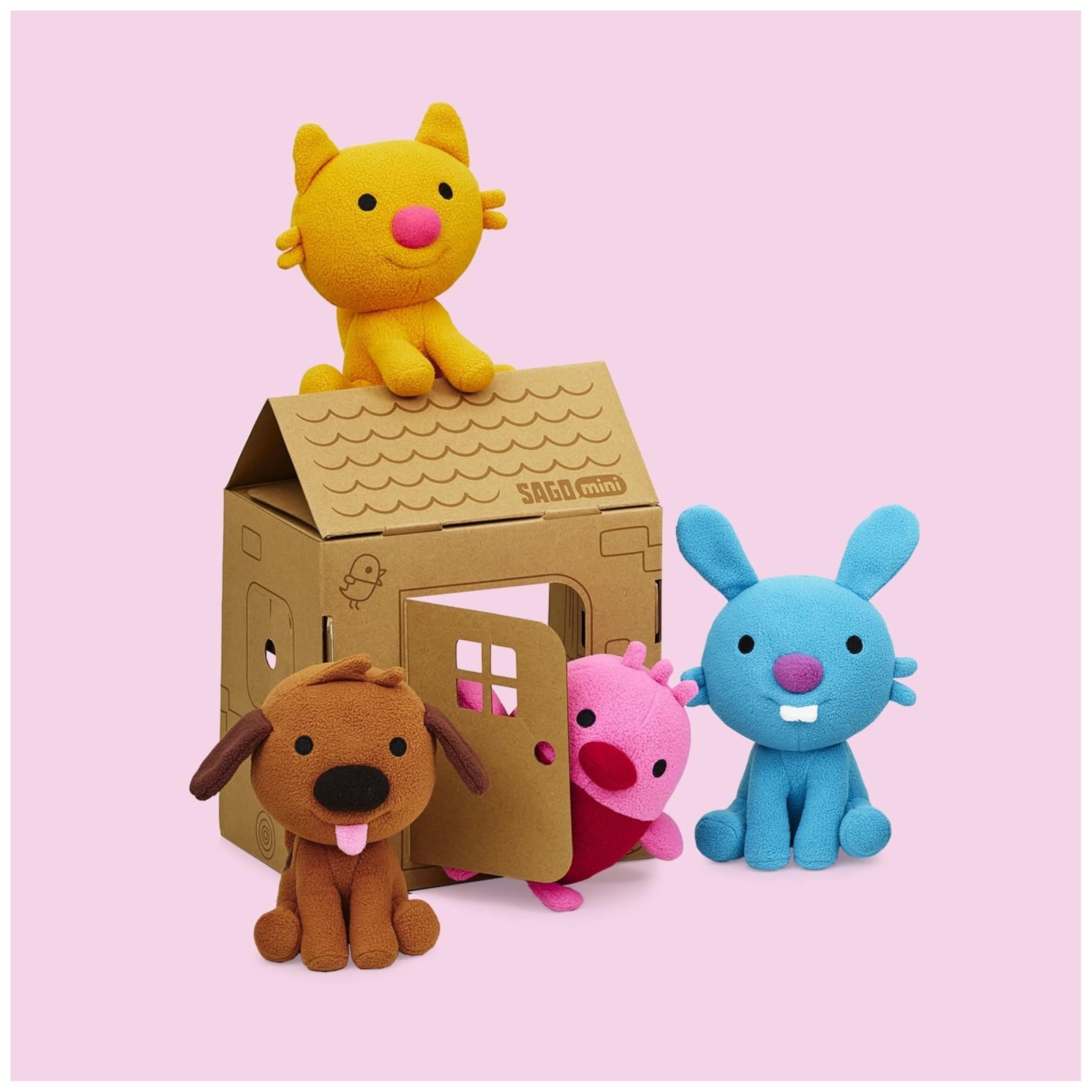Sago Mini Plush Gift Pack, 4 Stuffed Animals with Transforming 1, Multicolor
