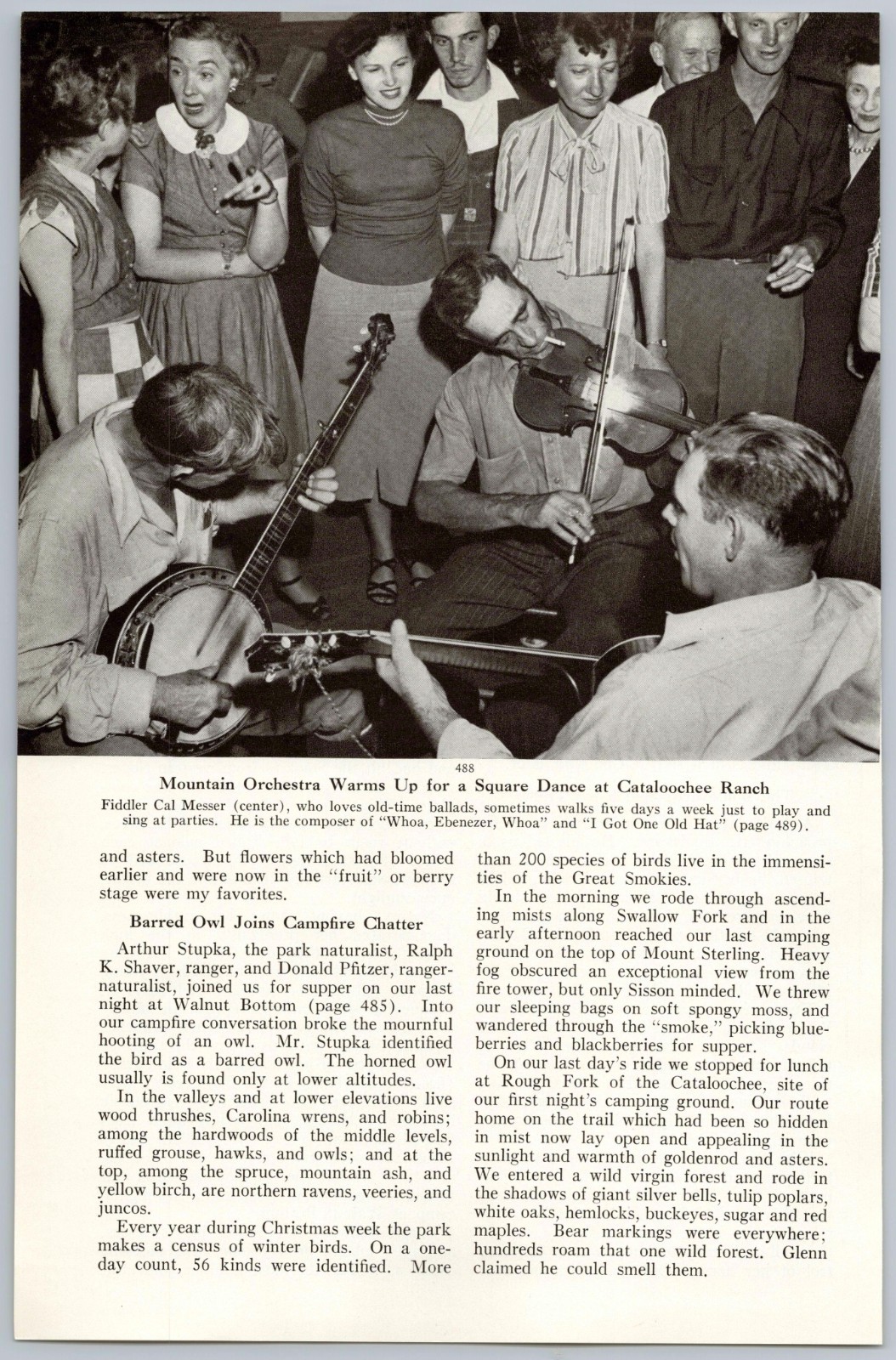 1952 Cataloochee Ranch Fiddler & Trail Ride Smoky Mountains Nat Geo Print Photos