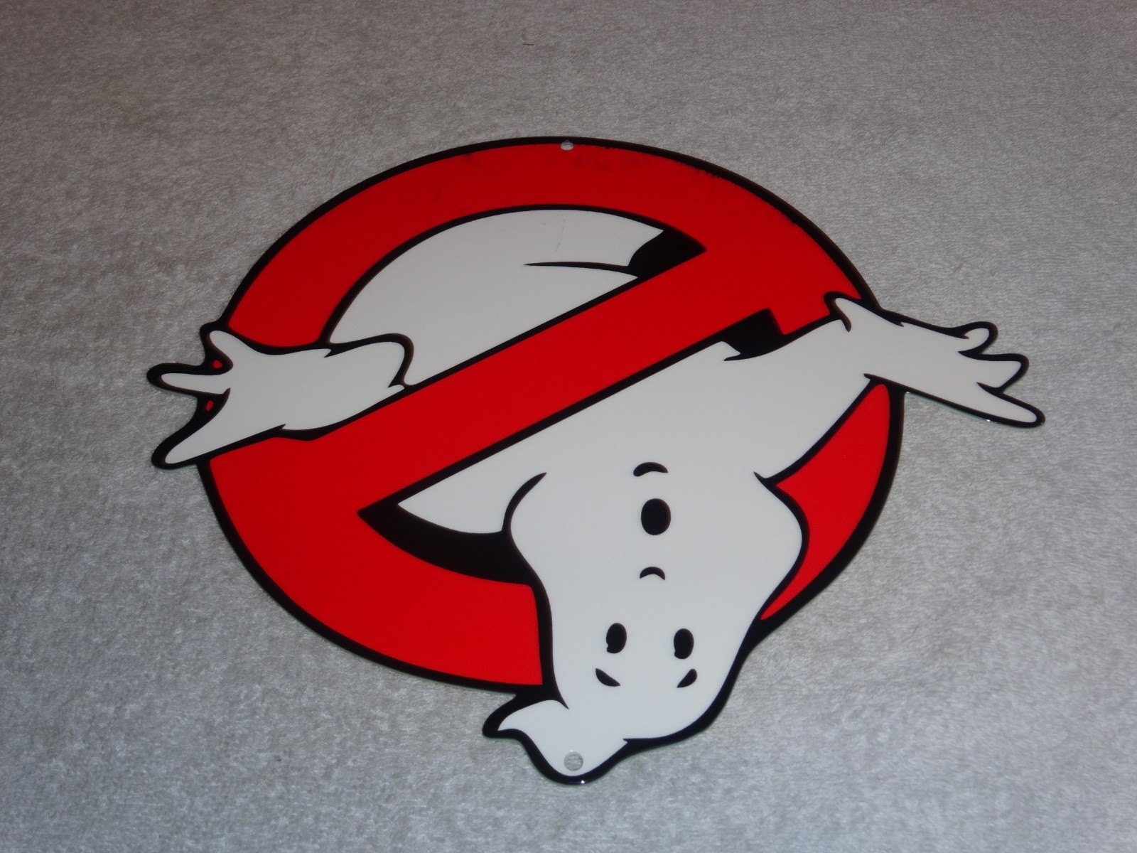 VINTAGE GHOSTBUSTERS NO ICON GHOST👻1′ METAL MOVIE 2 3 TV SODA GASOLINE OIL SIGN