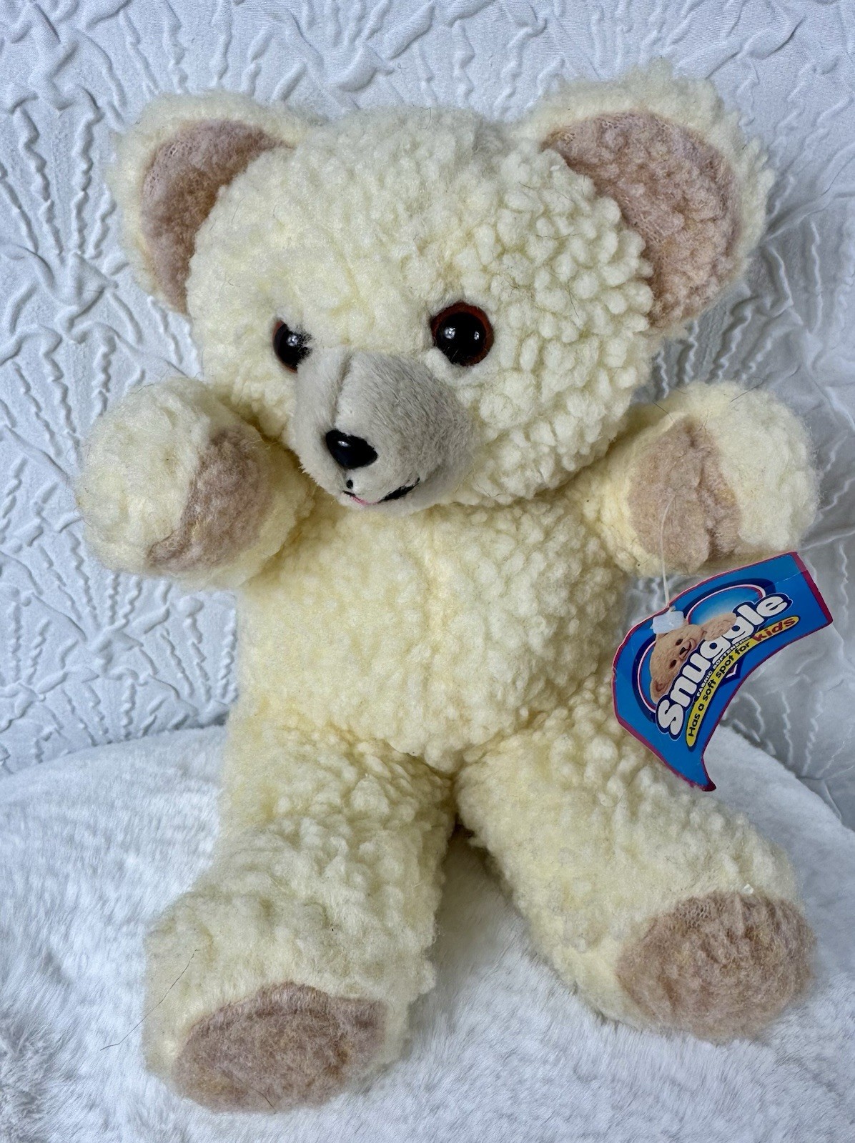 Vintage Snuggle Teddy Bear 1997 Fabric Softener Mascot Plush Lever Brothers 9”