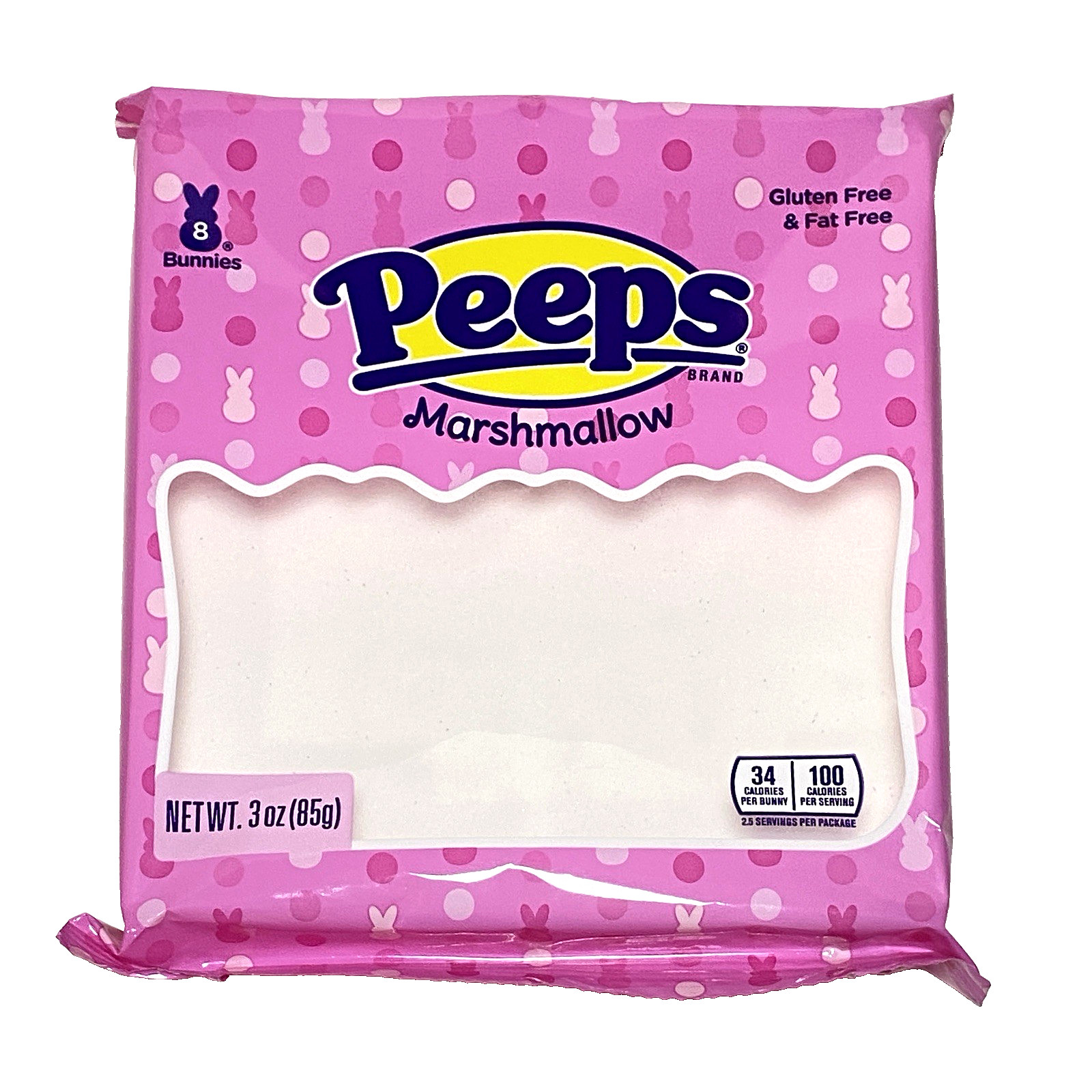 Empty Candy Container Packaging PEEPS Marshmallow Pink Bunny Ad Box Collectors