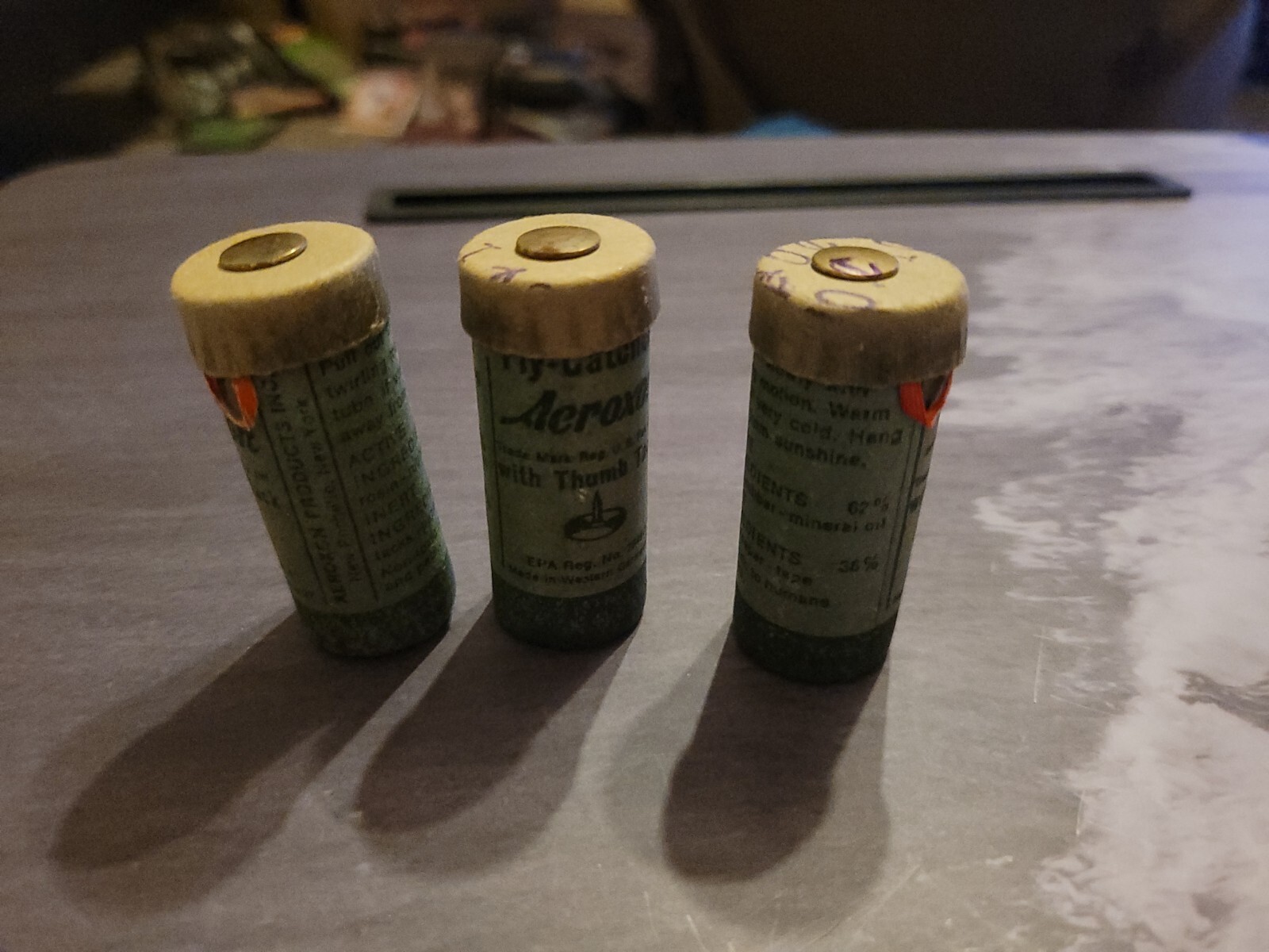 3 Count Aeroxon Vintage Fly Traps With Thumb Tack Never Used