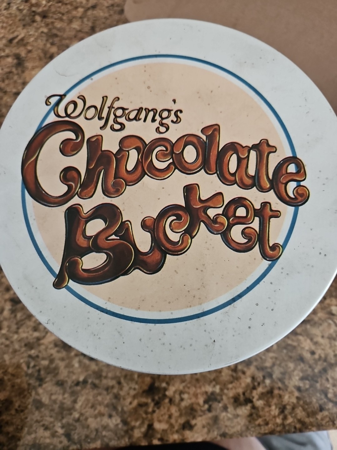 Wolfgang’s Chocolate Bucket with Handle Tin – Empty – Vtg Collectible READ