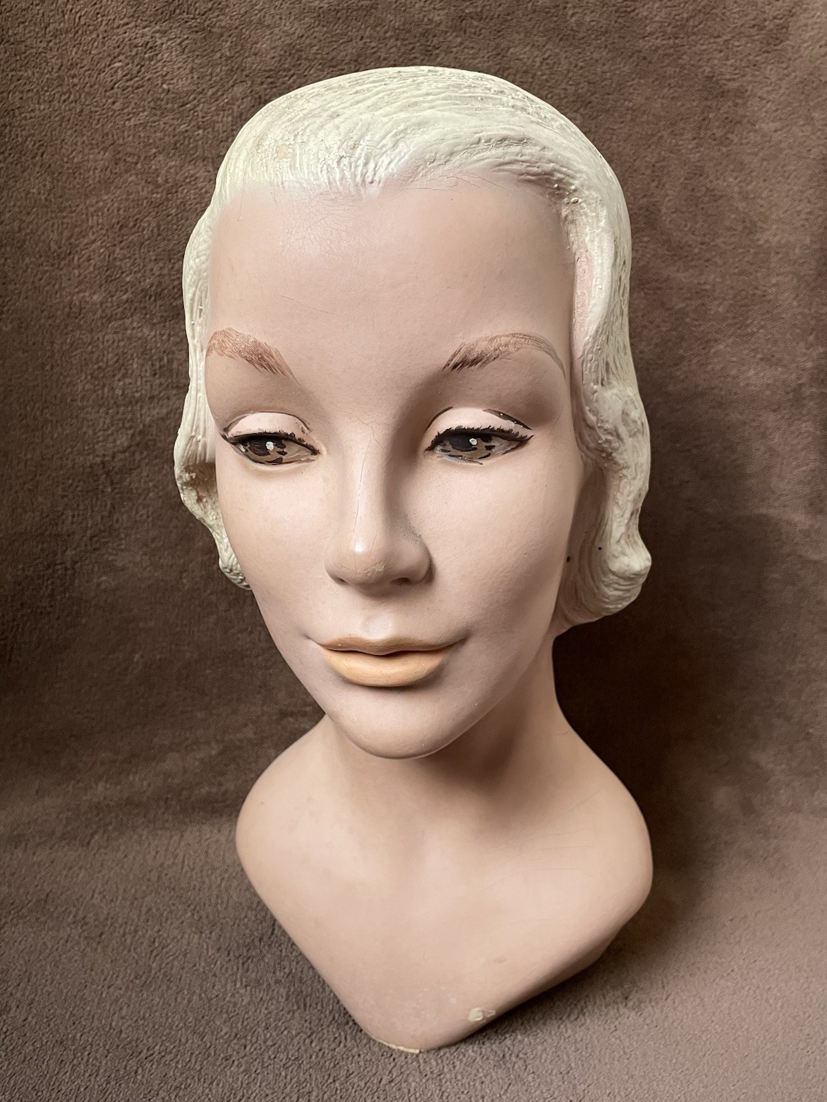 Vintage 1940-50s Female Mannequin Head – Millinery Store Display