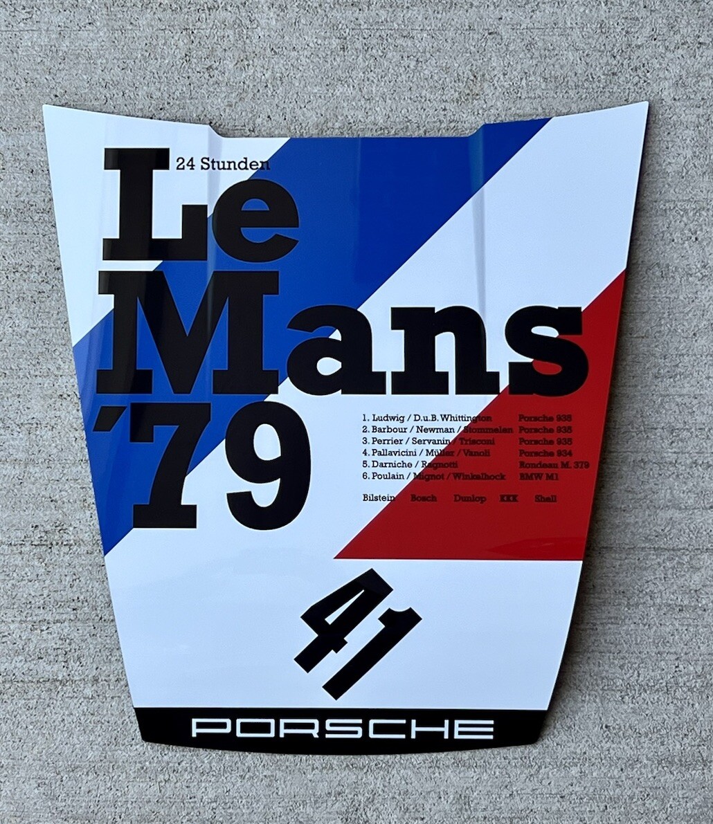 Large High Quality 16”hood Racing Inspired Le Mans Aluminum Garage Art Sign