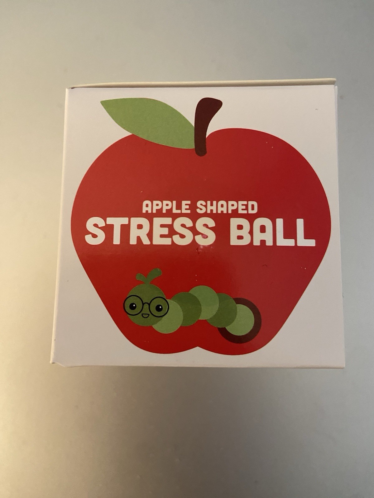 NIB Apple Shaped Stress Ball Collectible Red Apple Squishy Foam Squeeze Toy