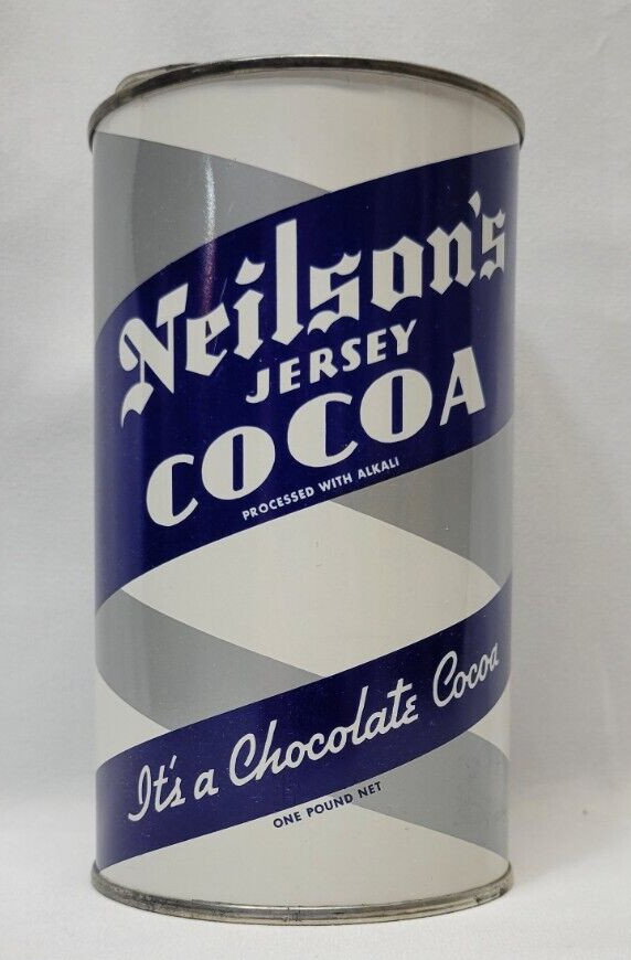 Vintage Collectable 1940’s-1950’s Neilson’s Jersey Brand Cocoa 1 Pound Tin -Rare