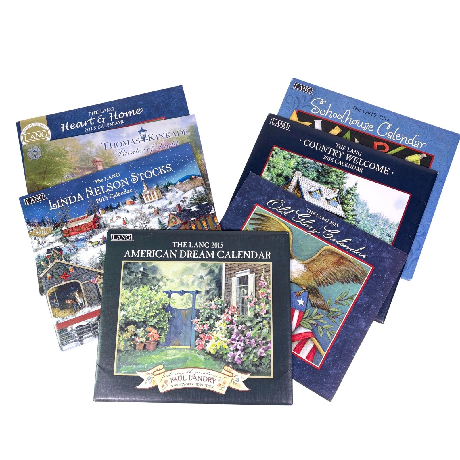 Lang Wall Calendars Paintings Lot of 6 Winget Kinkade Stocks Berry Landry