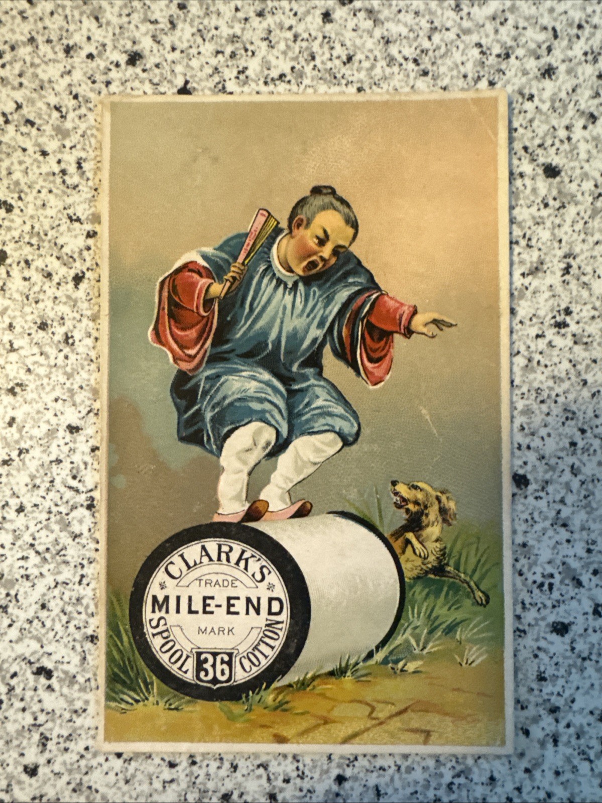 CLARKS Mile-End Spool Cotton Thread – Thomas Russell Co – Victorian Trade Card