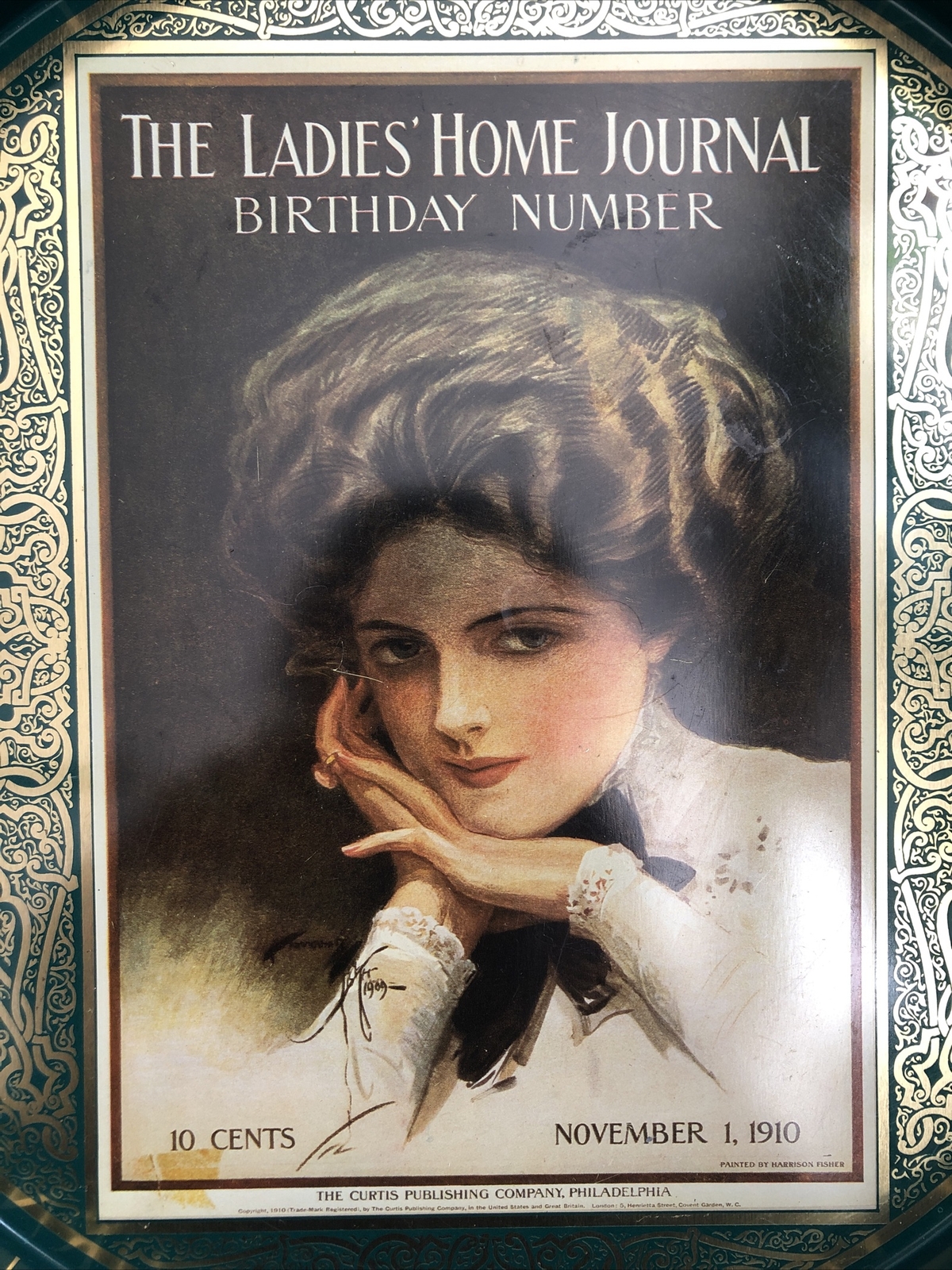 Vtg The Ladies’ Home Journal Birthday Number Serving Tray Cheinco Housewares