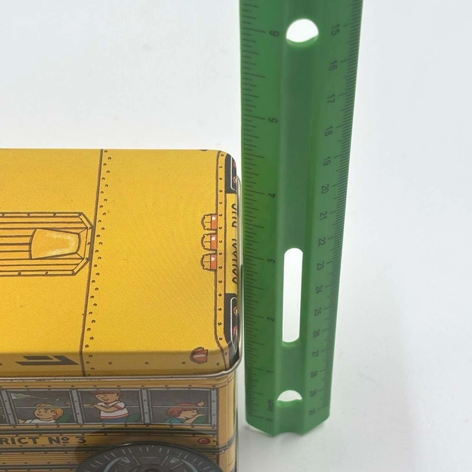 Vintage Keller Charles School Bus Tin District No 3 Philadelphia Retro Storage