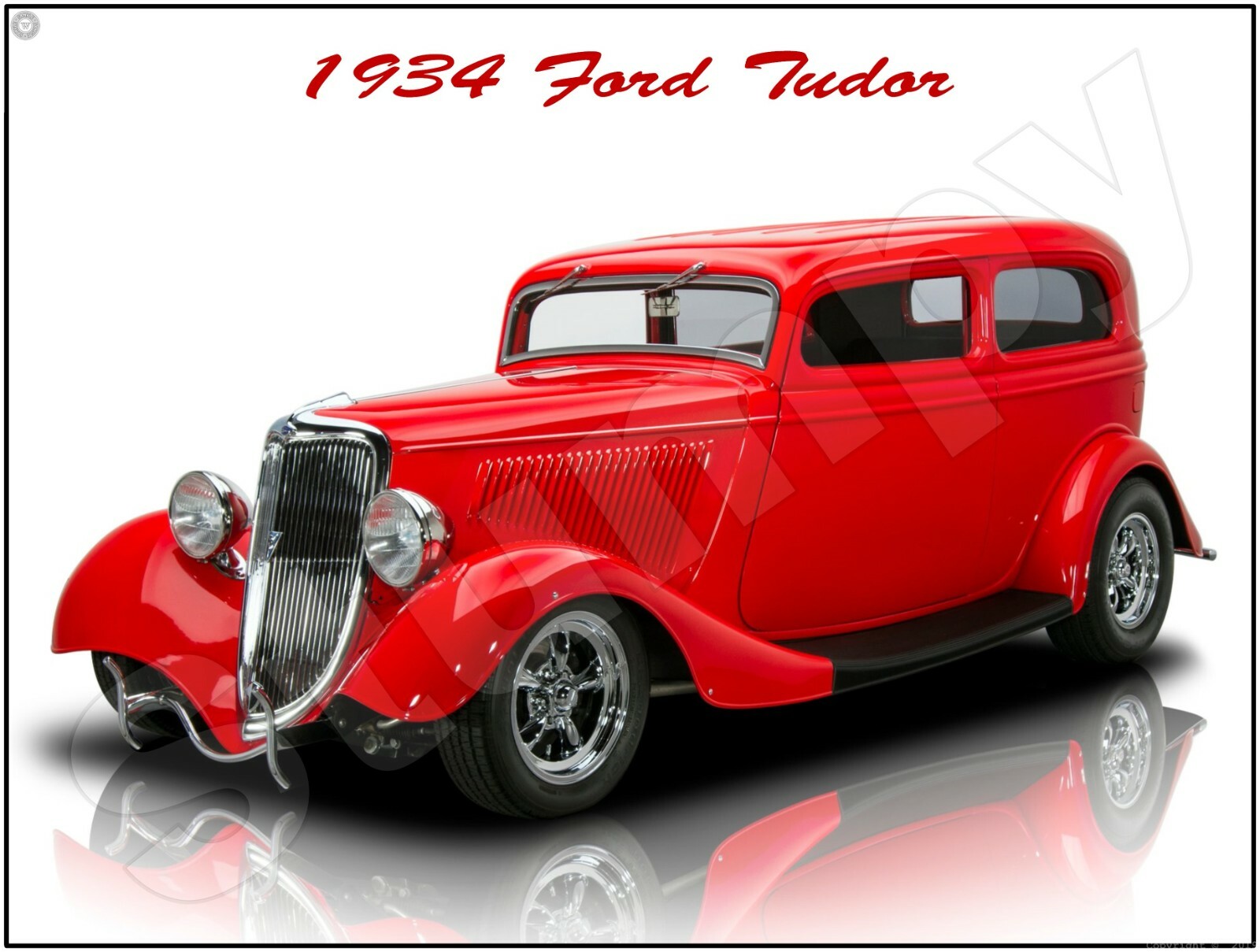 1933 Ford Tudor Metal Sign 9″ x 12″ or 12″ x 16″