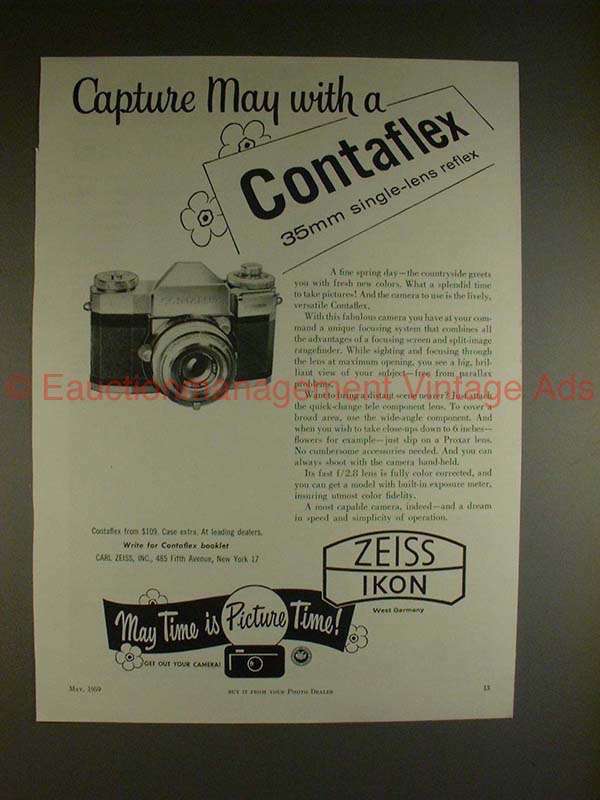 1959 Zeiss Ikon Contaflex Camera Ad – Capture May!!