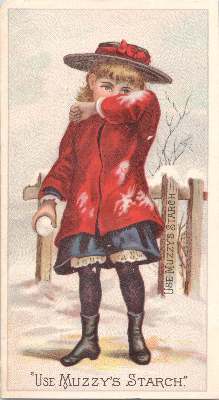 Elkhart Starch Works Elkhart, IN – Muzzy’s Sun Gloss & Corn Starch – Trade Card