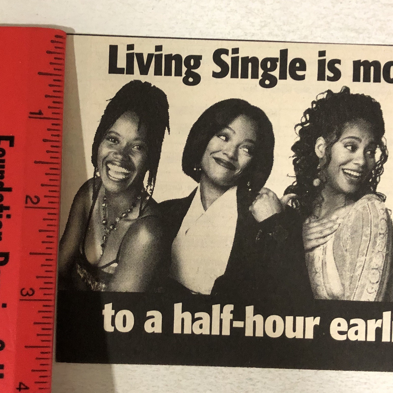 Living Single Tv Series Print Ad Queen Latifah Kim Fields Kim Coles TPA11