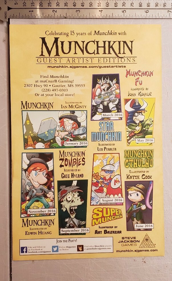 Munchkin Guest Artist Edition RARE Print Ad