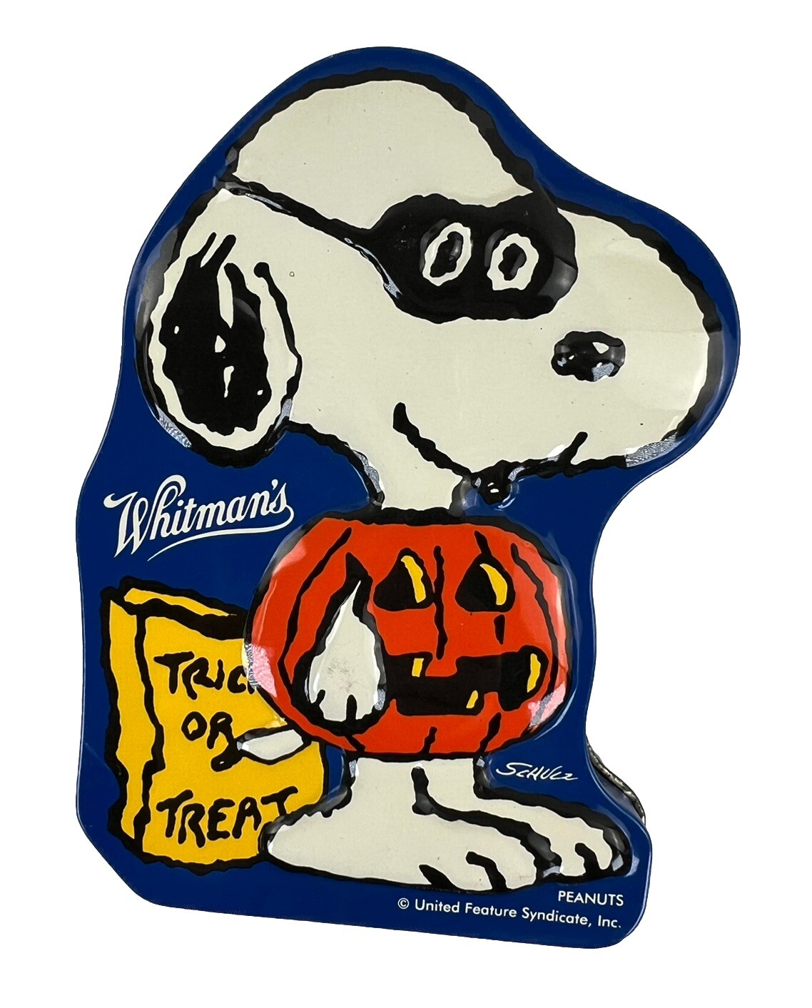 HALLOWEEN SNOOPY Whitman’s Chocolates Candy Tin Peanuts Charlie Brown Tin ONLY