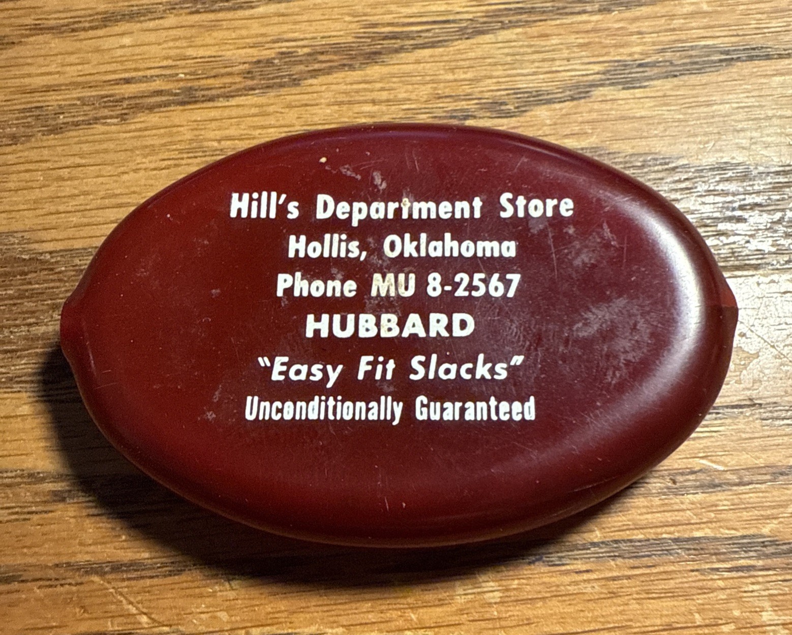 Vintage Advertising Quikoin Squeeze coin holder Hollis Oklahoma
