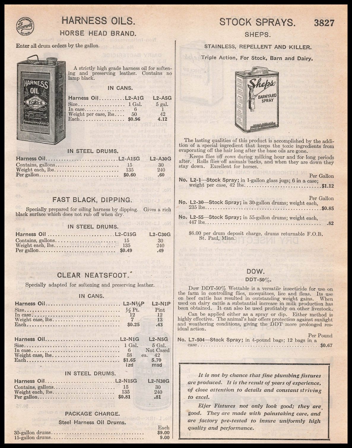 1948 Shepard Labs Omaha Nebraska Sheps Barnyard Stock Spray Can Vintage Print Ad
