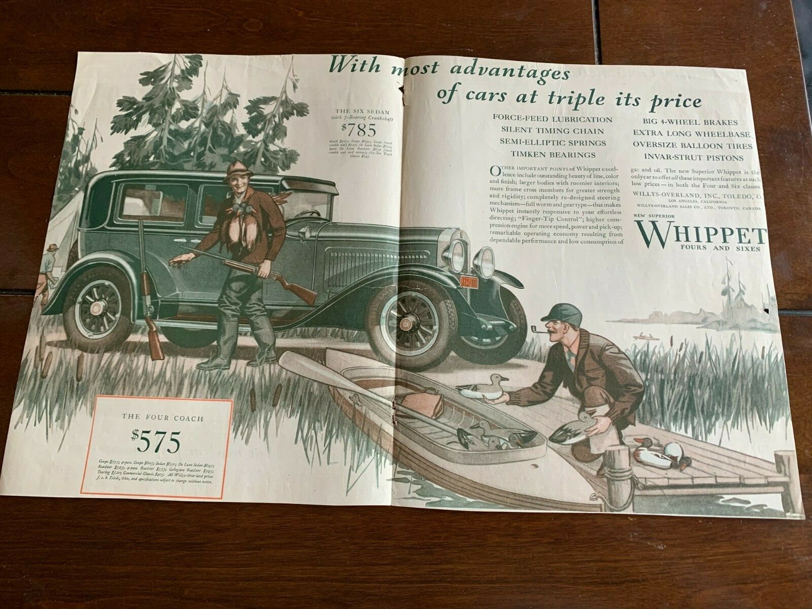 November 1929 Whippet Six Automobile Magazine Advertisement