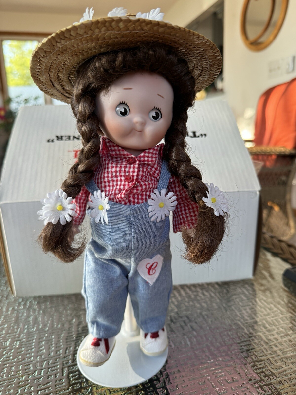 Campbell Kids Collector Doll “The Little Gardener”. with stand