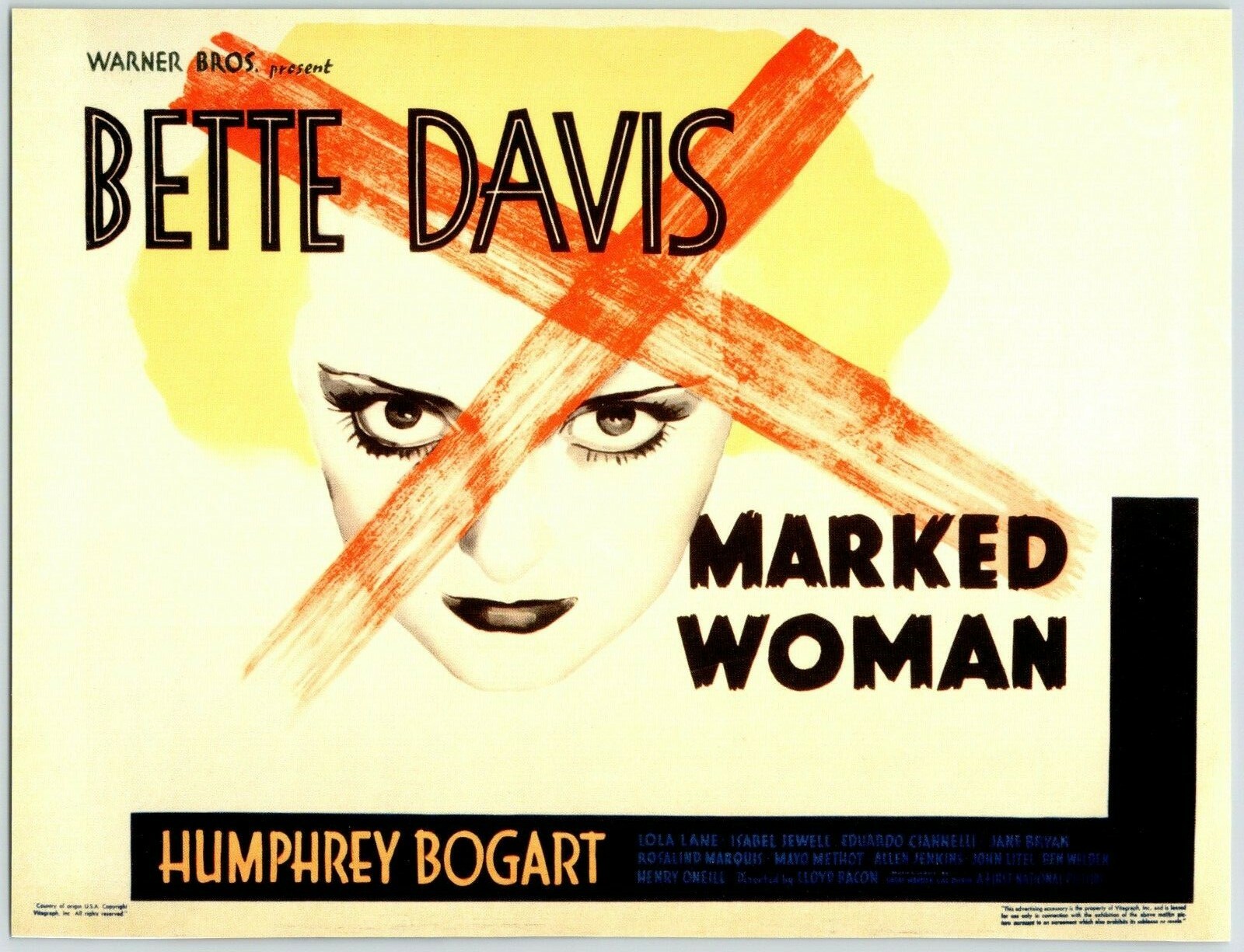 BETTE DAVIS MARKED WOMAN 7.5″ X 9.75″ Book Photo Page Clipping M136