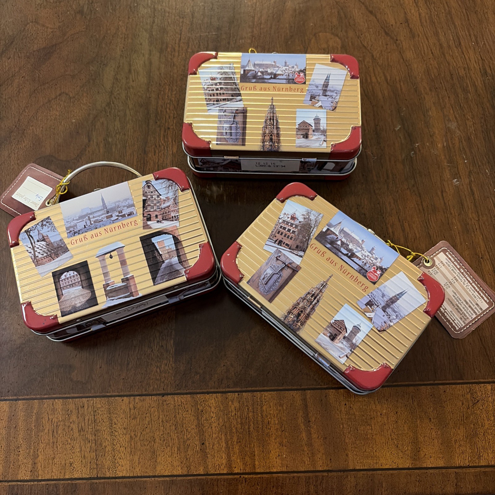 Lebkuchen Schmidt Tin Lunch Box/suitcase Set Of 3