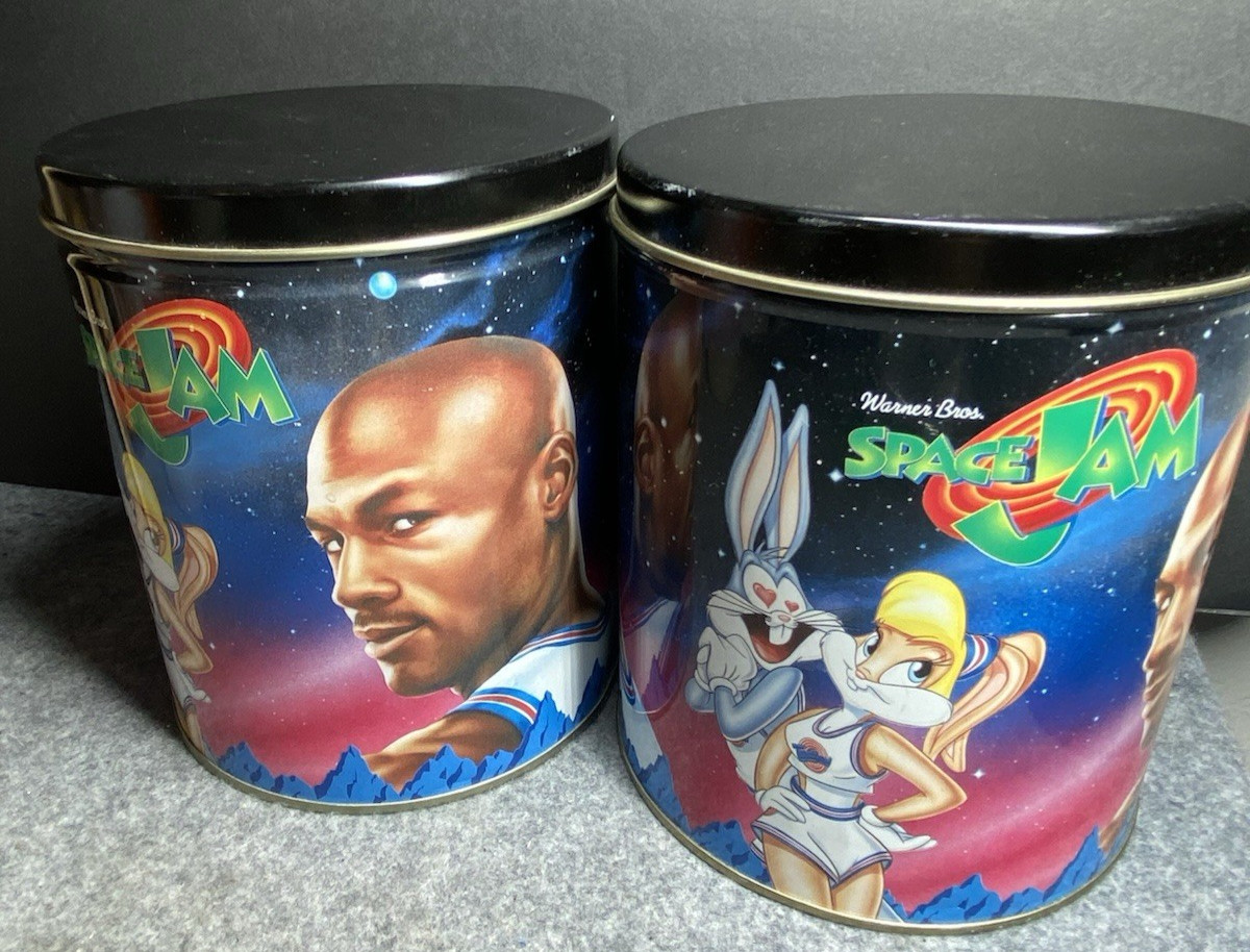 Vintage Two Michael Jordan Warner Bros. 1996 Space Jam Tins