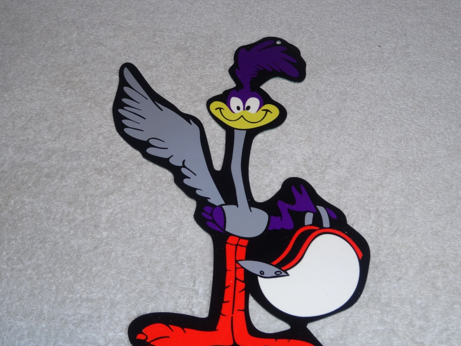 VINTAGE ROAD RUNNER MOPAR PLYMOUTH BIRD 12″ METAL LOONEY TUNES CAR GAS OIL SIGN!