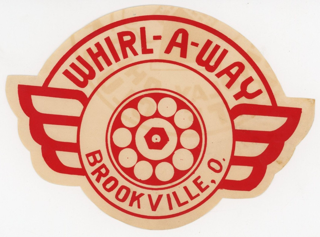 1930’s-50’s Whirl-A-Way Brookville, Ohio Roller Skating Label #8S