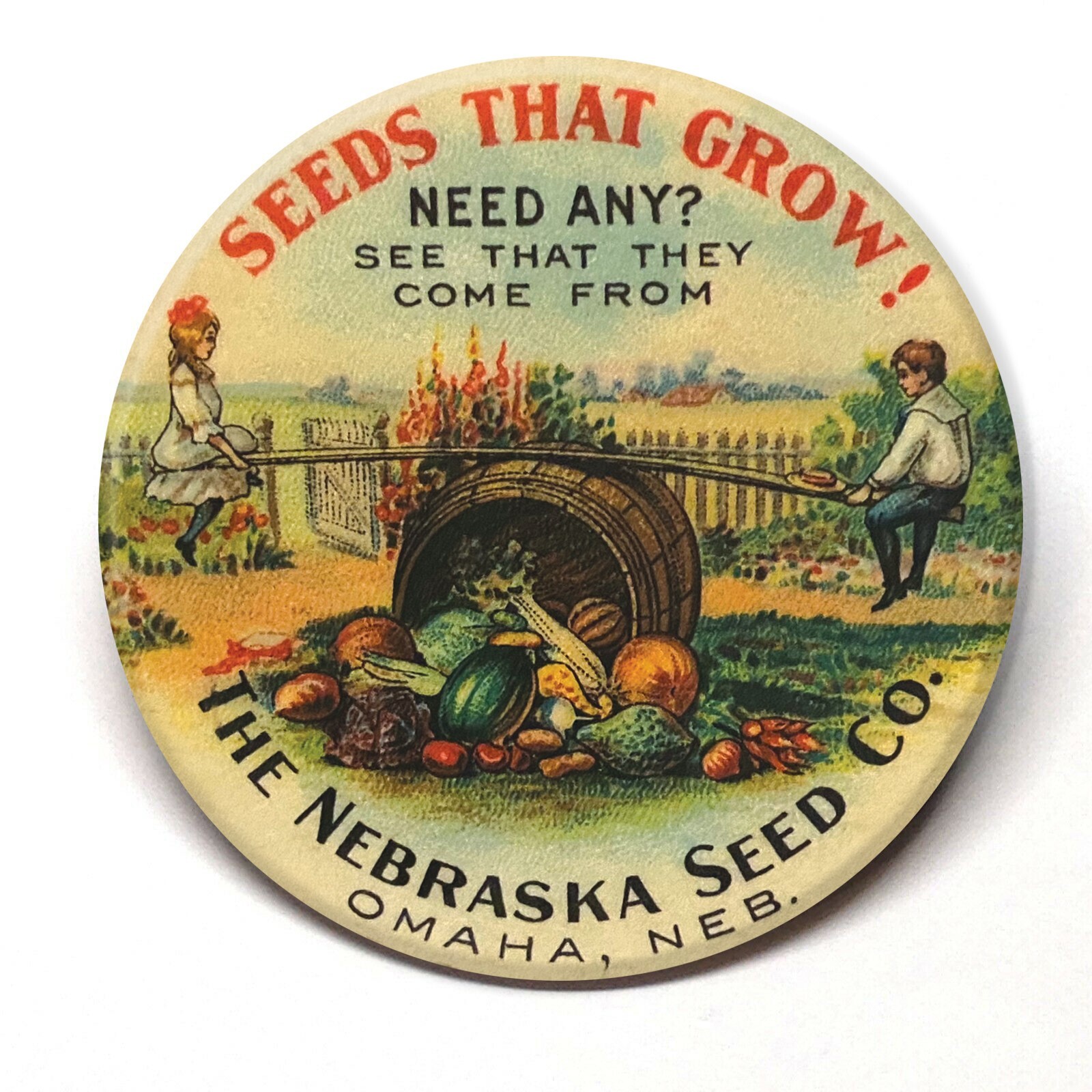 Nebraska Seed Company Omaha Advertising Pocket Mirror