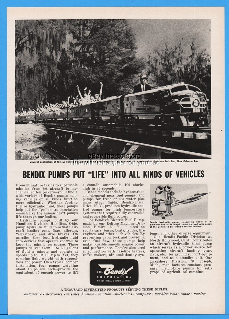 1960 Audubon Park Zoo Kids Life Miniature Train photo New Orleans LA Bendix Ad
