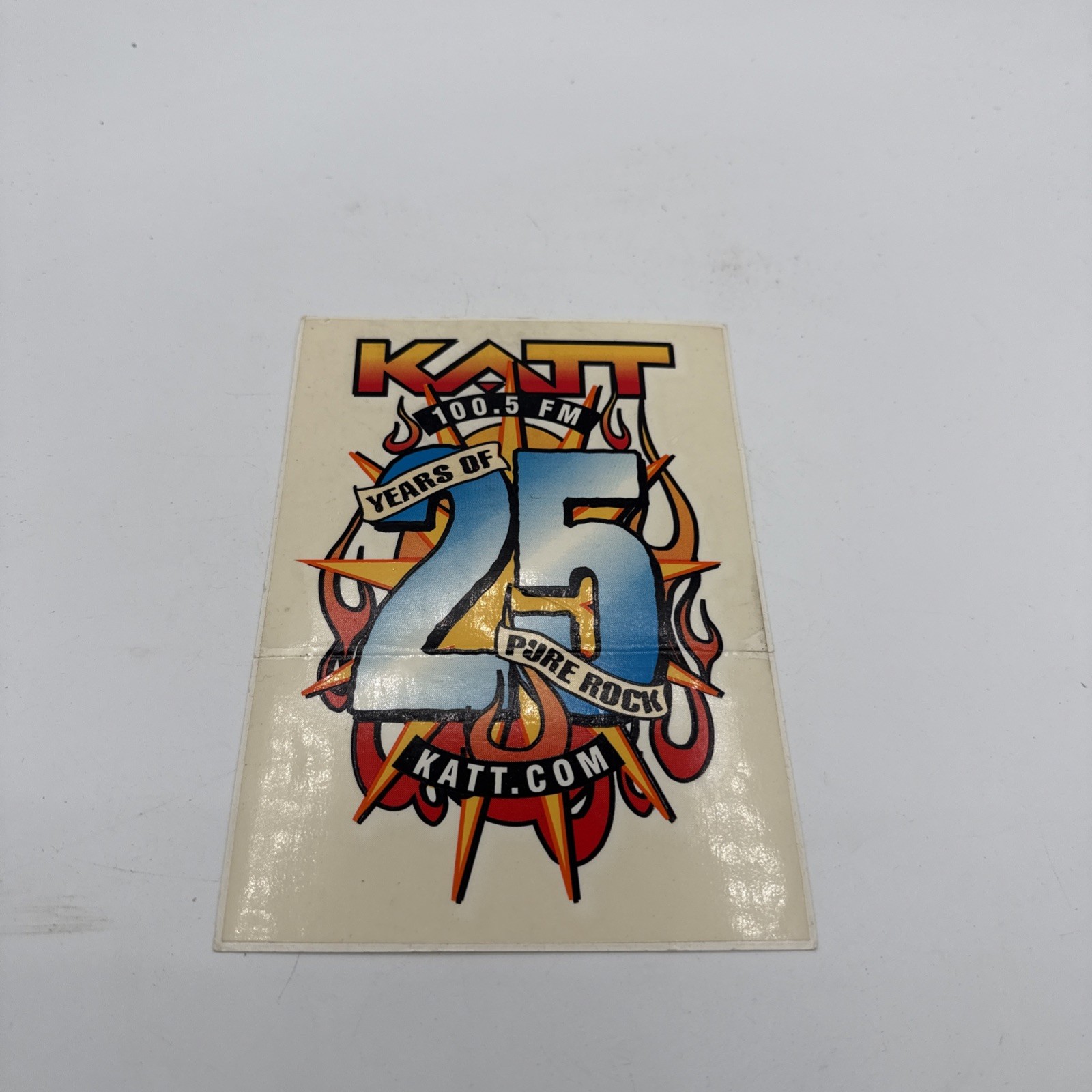 KATT 100.5 FM 25 Years Of Pure Rock Sticker 2001 Oklahoma City Oklahoma