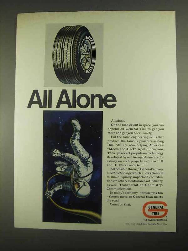 1967 General Dual 90 Tires and Rocket Propulsion Ad