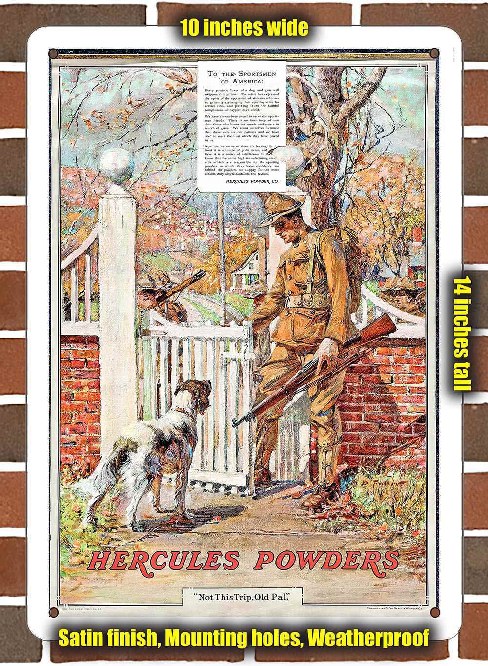 Metal Sign – 1917 Hercules Powders – 10×14 inches