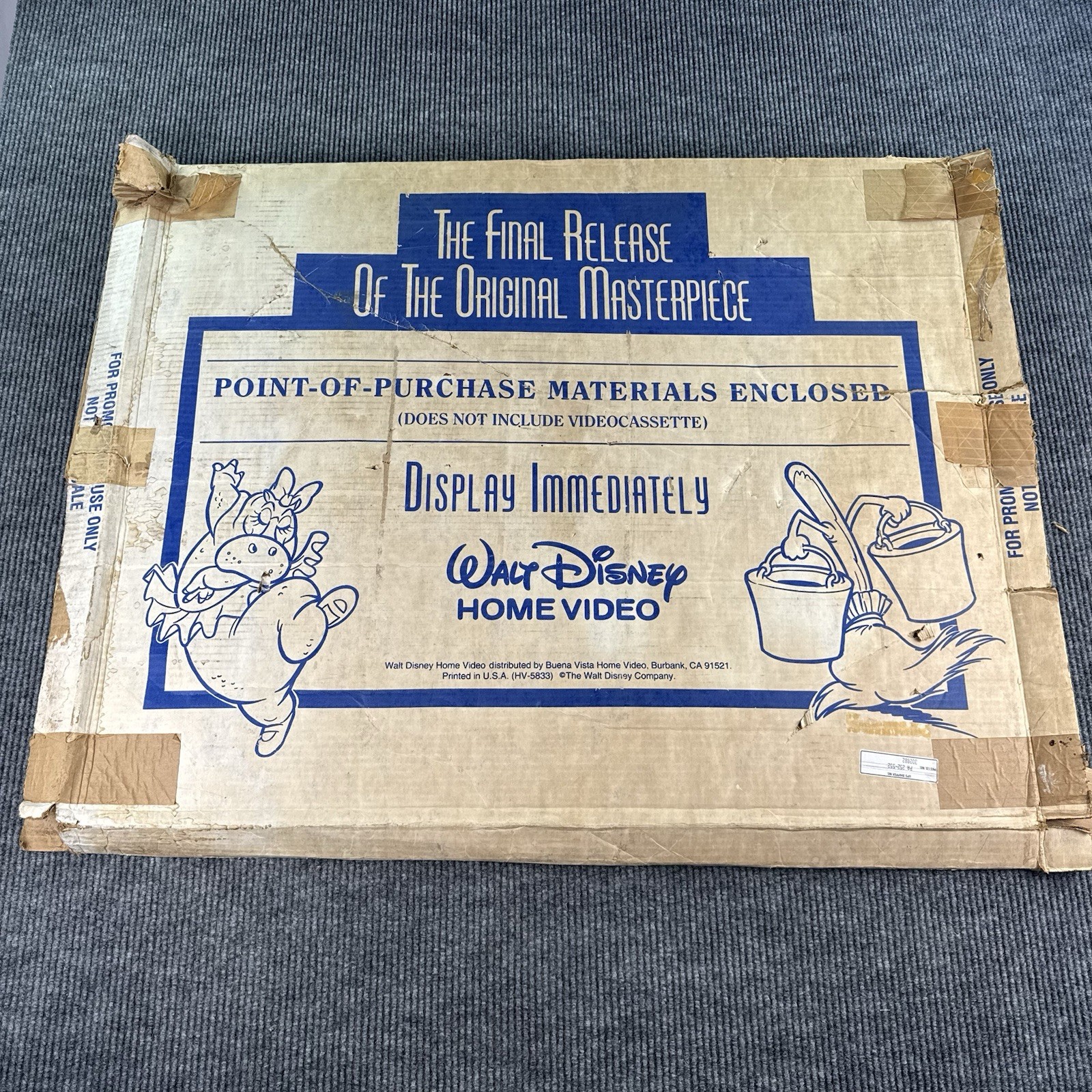 Disney Fantasia Store Display POP Standee Kit Sorcerer Mickey Broomsticks Hippo