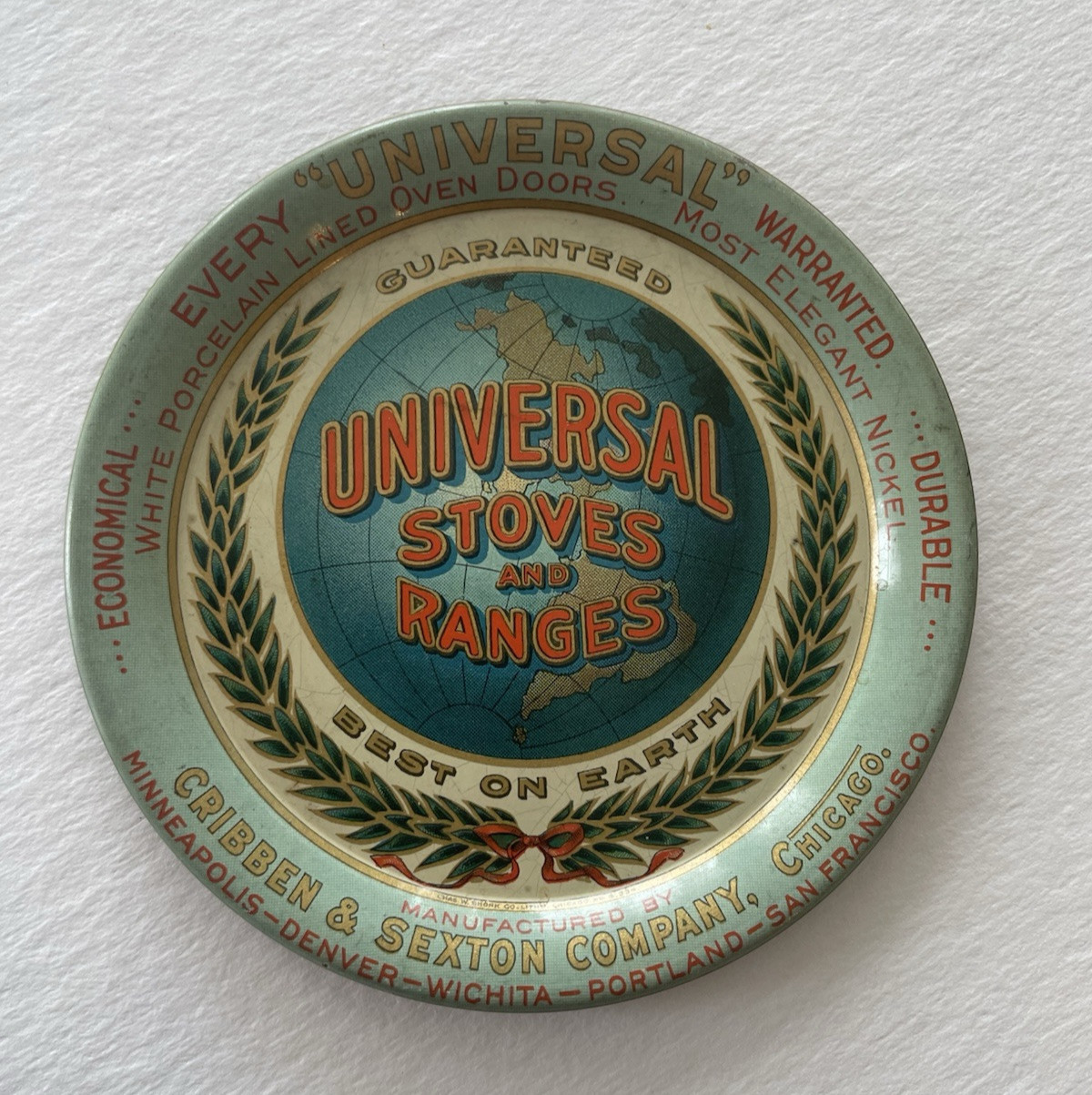Antique – Universal Stove and Ranges Tin Litho Change/Tip Tray c. 1910-20