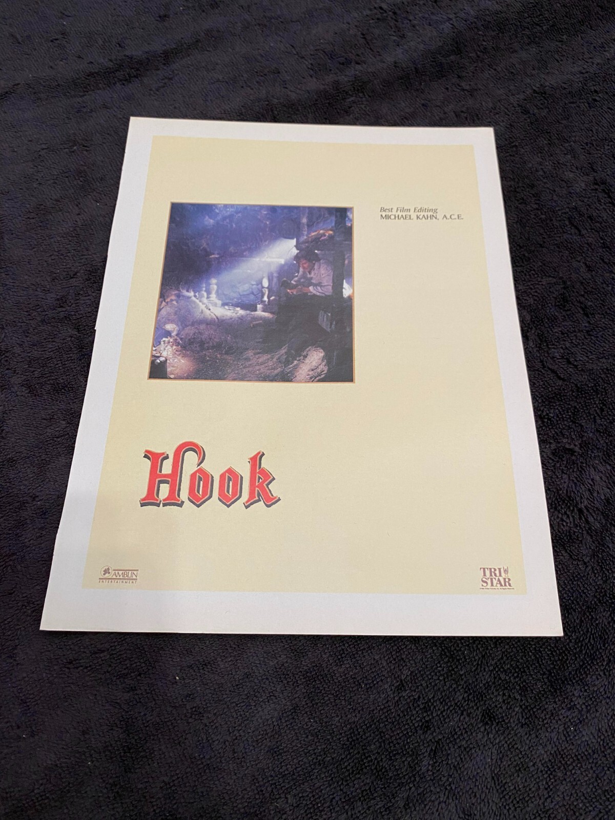 HOOK 1991 Oscar ad Robin Williams as Peter Banning / Peter Pan, Steven Spielberg