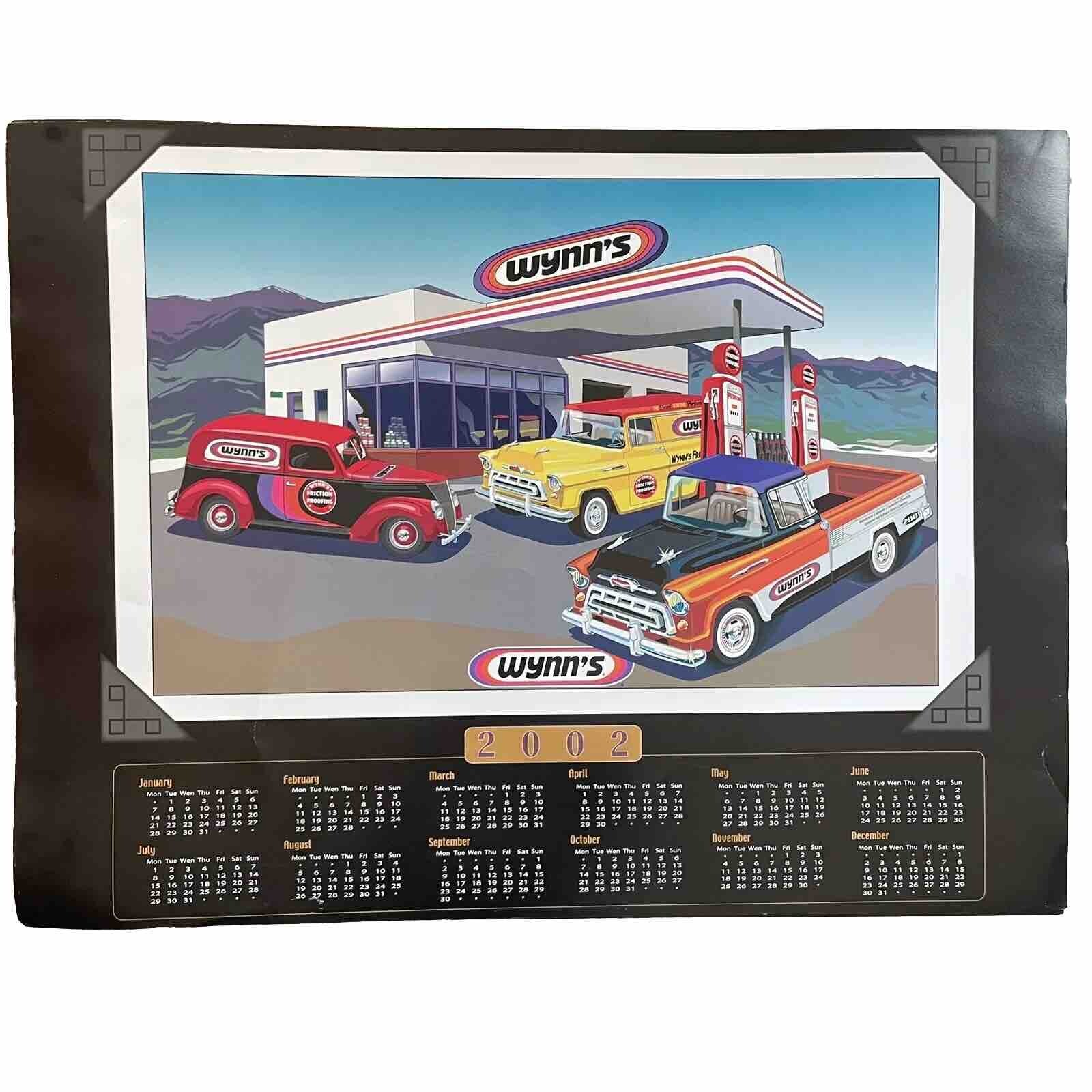 2002 Wynn’s Wynns Calendar Vintage Ford Chevy Truck Poster Gas Station Print