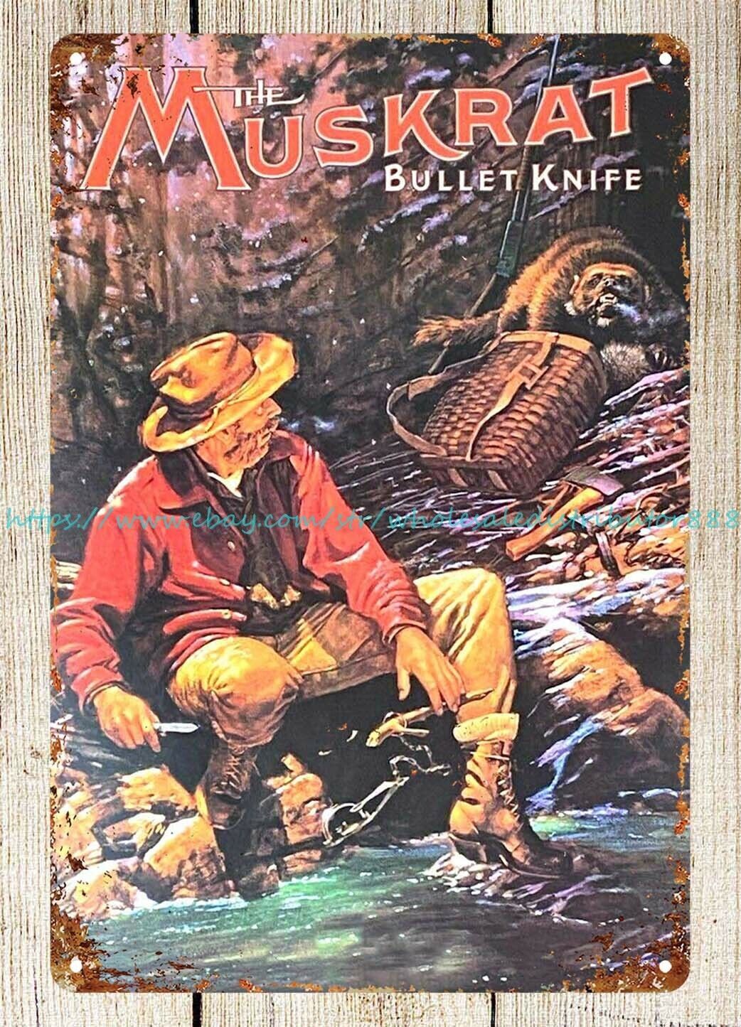 Bullet Knife metal tin sign cool garage decor gunarms