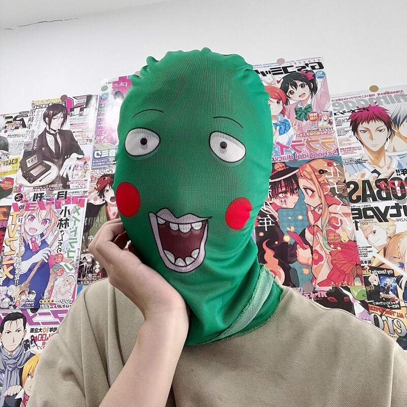 Mob Psycho 100 Breathable Head Mask Cosplay Dimple Head Covering Stage Props