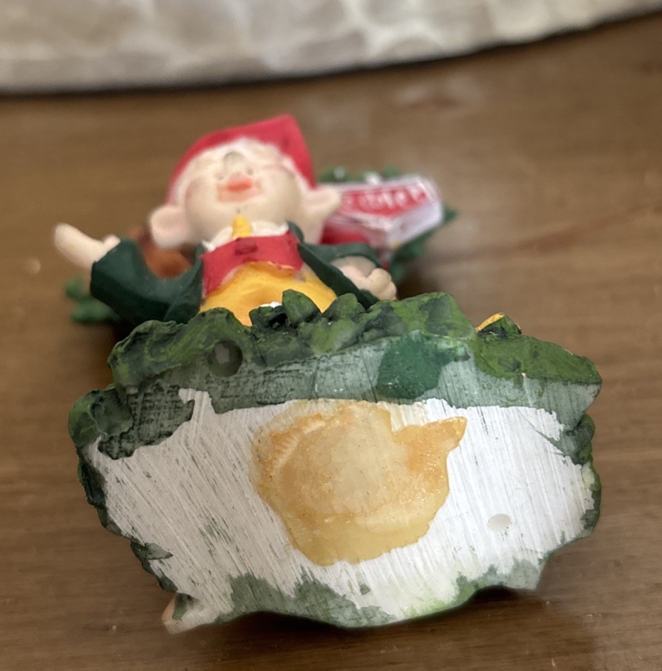 Vintage Ernie the Keebler Elf Apprentice Figure Figurine with Tree And Sign